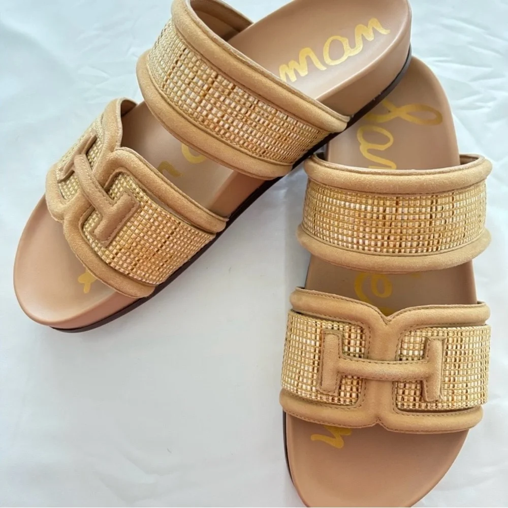 Sam Edelman Tan and Gold Women's Sandals - Picture 3 of 4